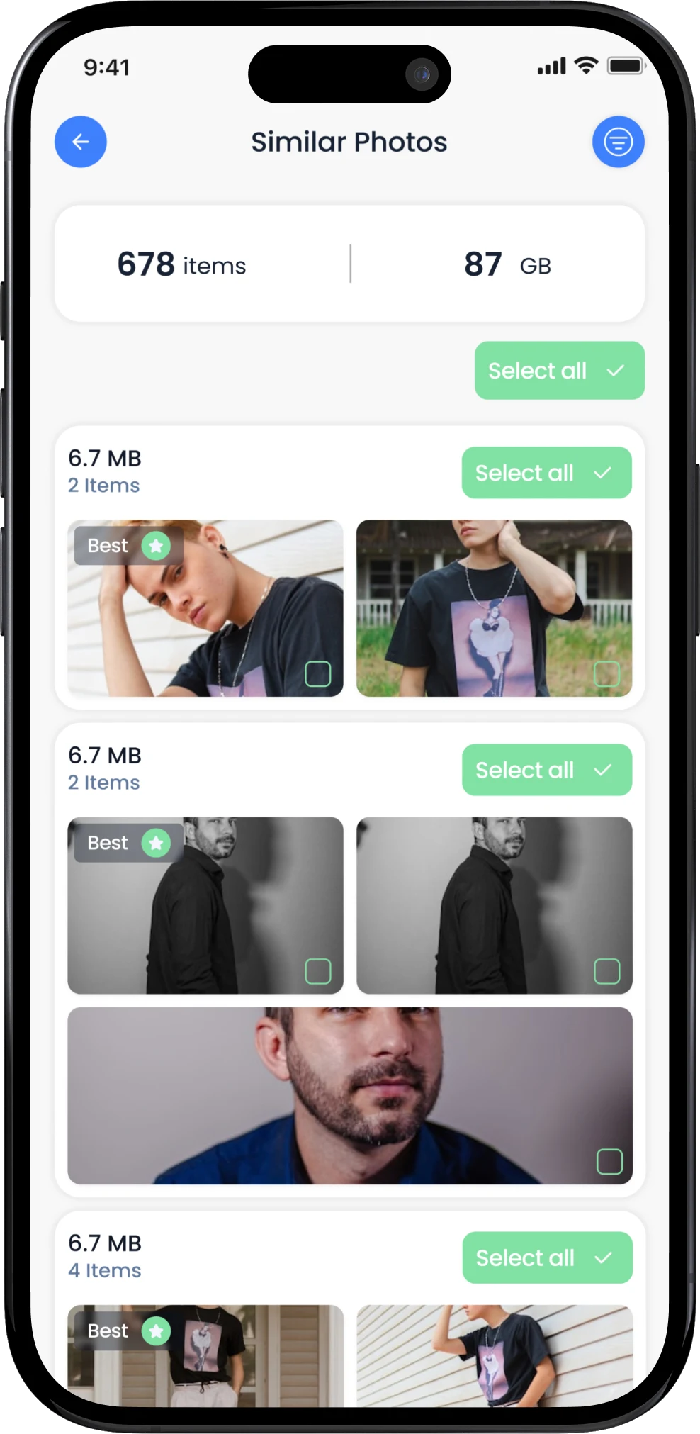 Similar photos cleaner